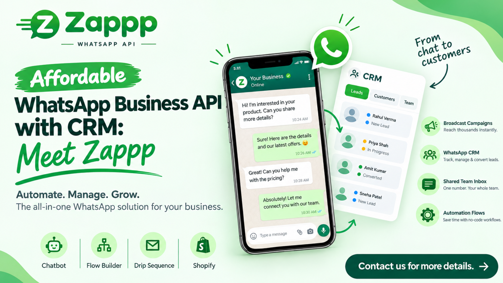 Affordable WhatsApp Business API with CRM: Meet Zapp